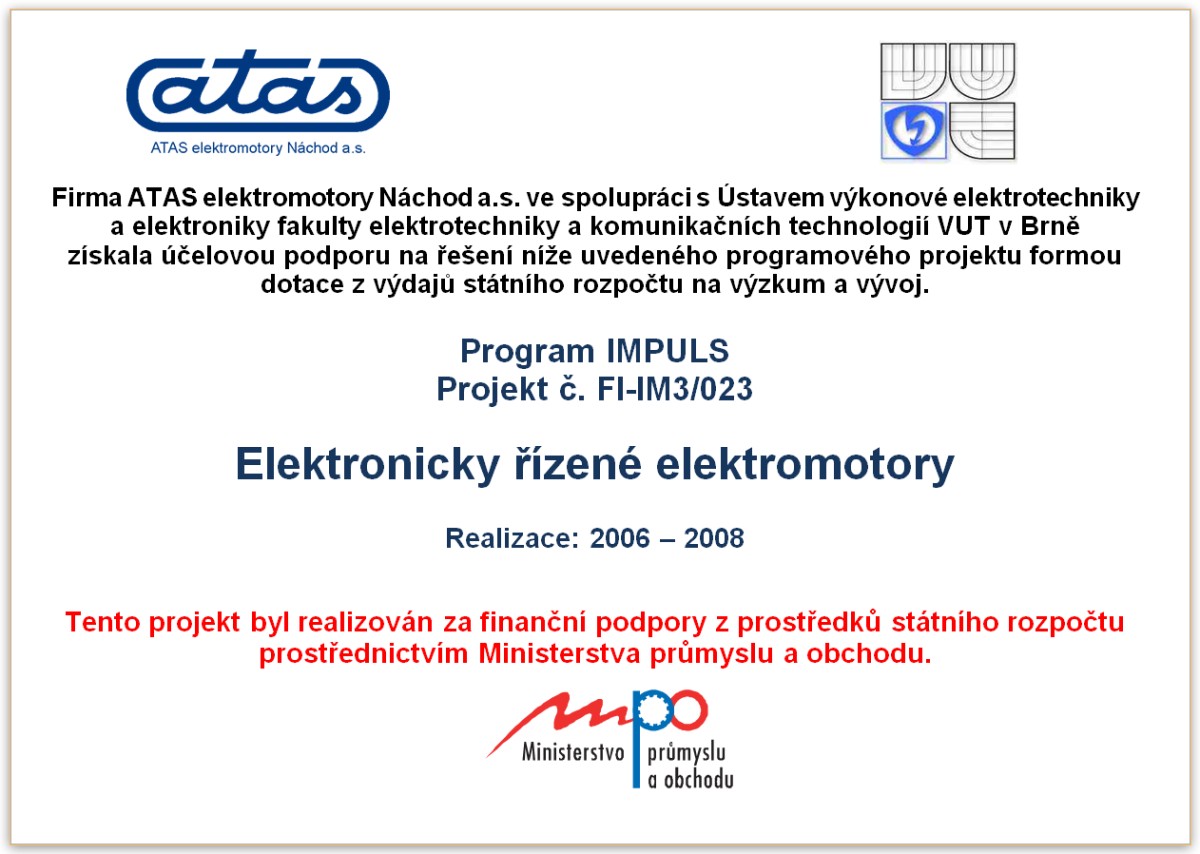 Elektronicky řízené elektromotory