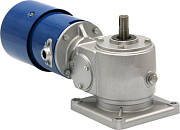 Single-phase induction motors with worm gearbox